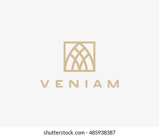 Abstract basis letter A business square logotype. Premium real estate finance idea sign. Universal line arch, apartment, house, home vector icon