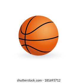 abstract basket ball on a white background