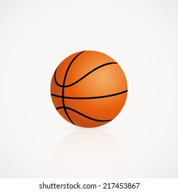 abstract basketball ball on a white background