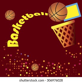 Abstract basketball banner