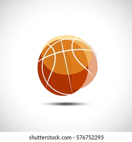 Abstract Basketball Icon. Basketball Logo. Vector Illustration Icon.