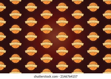 Abstract basketball logo pattern design and background art