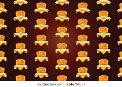 Abstract basketball logo pattern design and background art