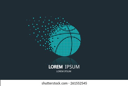 Abstract basketball logo. Vector logotype design.