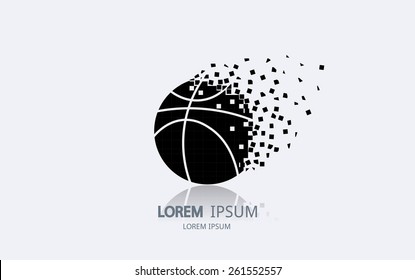 Abstract basketball logo. Vector logotype design.