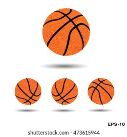 abstract basketball on isolated backgrounds