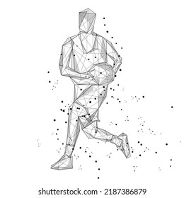 Resumen del baloncesto de partículas, líneas y elementos triangulares en capas separadas. puede cambiar el color a otro tipo de geometría de neón de pozo bajo vector