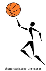 abstract basketball player 