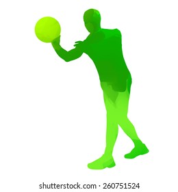 Abstract basketball player