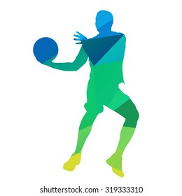Abstract basketball player