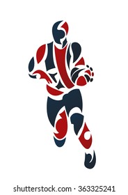 Abstract basketball player