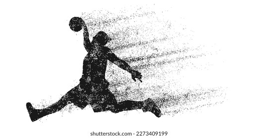 silhueta de vetor de jogador de basquete masculino 13317910 Vetor no  Vecteezy