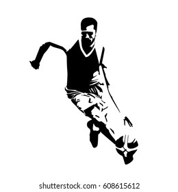 Abstract basketball player vector silhouette