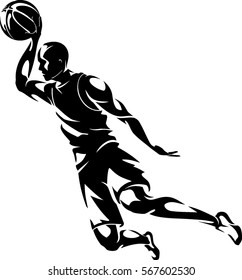 Abstract Basketball Slam Dunk