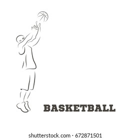 Abstract basketball and streetball poster