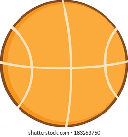 Abstract Basketball.Flat Design. Vector Illustration Isolated on white