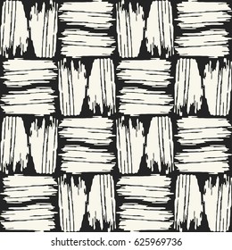 Abstract basketweave tile check distressed textured background. seamless pattern.