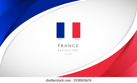 Abstract bastille day of France country banner with elegant 3D background