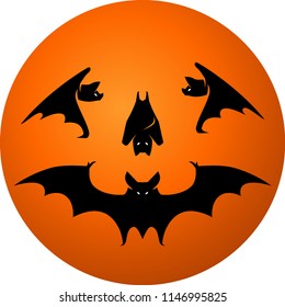 Abstract Bat Jack O Lantern