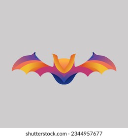abstract bat logo illustration vector