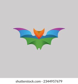 abstract bat logo illustration vector