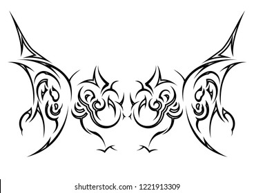 abstract bat silhouette