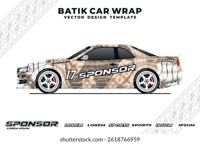 abstract batik car wrap livery 101