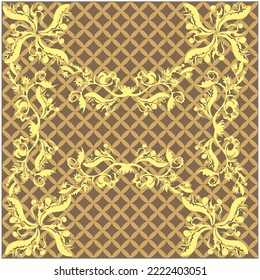 abstract batik combination classic vector