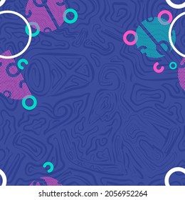 abstract batik and geometric pattern seamless background
