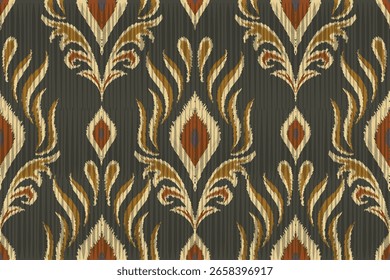 Motivo abstracto de batik o motivo abstracto de damasco