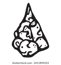 Abstract batik tattoo with alien motif