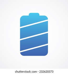 Abstract Battery charge level indicators, vector button pictogram illustration for websites (UI), applications (app), smartphones or tablets. Simple Flat Metro design style. ESP10