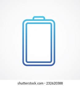 Abstract Battery charge level indicators, vector button pictogram illustration for websites (UI), applications (app), smartphones or tablets. Simple Flat Metro design style. ESP10