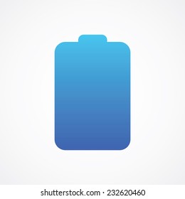 Abstract Battery charge level indicators, vector button pictogram illustration for websites (UI), applications (app), smartphones or tablets. Simple Flat Metro design style. ESP10