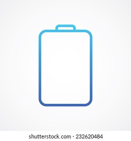 Abstract Battery charge level indicators, vector button pictogram illustration for websites (UI), applications (app), smartphones or tablets. Simple Flat Metro design style. ESP10