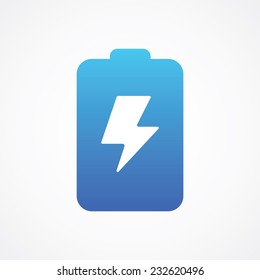 Abstract Battery charge level indicators, vector button pictogram illustration for websites (UI), applications (app), smartphones or tablets. Simple Flat Metro design style. ESP10