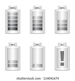 Abstract battery with different level of charge, vector eps10 illustration