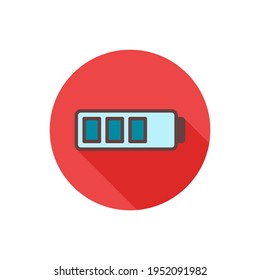 Abstract battery icon  button. Vector Illustration. 