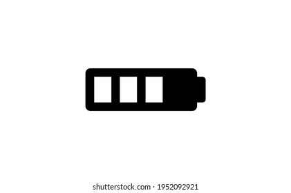 Abstract battery icon  button. Vector Illustration. 