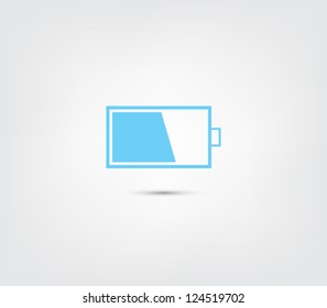Abstract battery icon / button for websites (UI) or applications (app) for smartphones or tablets. Pictogram