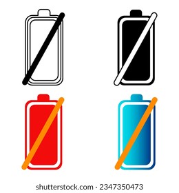 Abstract Battery Unavailable Silhouette Illustration, can be used for business designs, presentation designs or any suitable designs.
