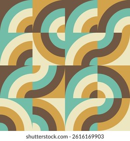 abstract bauhaus background design, seamless geometric background, abstract colorful pattern with retro color