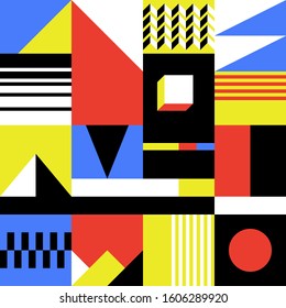 Abstract bauhaus background. Geometry shape.