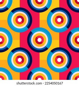 Abstract bauhaus circle pattern vector minimal 20s