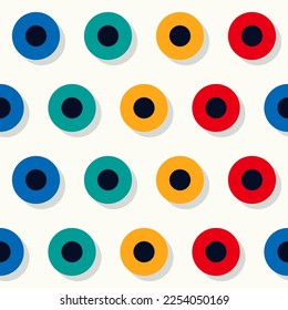 Abstract bauhaus circles pattern vector minimal 20s