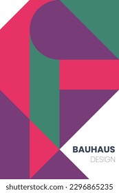 Resumen de los elementos bauhaus formas en estilo geométrico moderno para uso como patrón, cubierta, pancarta, afiche y arte contemporáneo