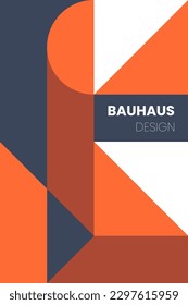 Resumen de los elementos bauhaus formas en estilo geométrico moderno para uso como patrón, cubierta, pancarta, afiche y arte contemporáneo