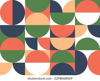 Abstract bauhaus elements shapes in modern geometric style for use as pattern, cover, banner, poster and contemporary art