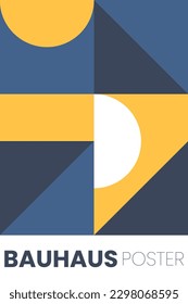Resumen de los elementos bauhaus formas en estilo geométrico moderno para uso como patrón, cubierta, pancarta, afiche y arte contemporáneo