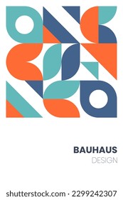 Abstract bauhaus elements shapes in modern geometric style for use as pattern, cover, banner, poster and contemporary art